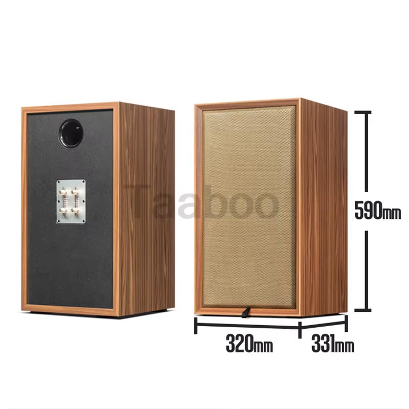 8-Inch Three-Way Labyrinth Passive Speaker Enclosure for DIY Hi-Fi Bookshelf Home Audio - Handmade Wooden Box