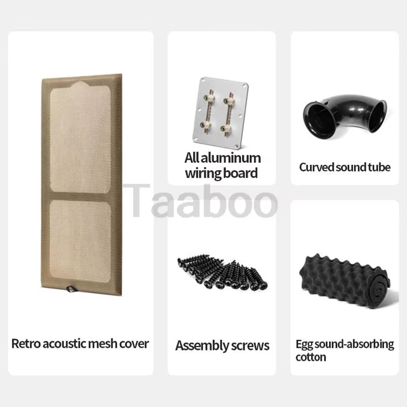 8-Inch Three-Way Labyrinth Passive Speaker Enclosure for DIY Hi-Fi Bookshelf Home Audio - Handmade Wooden Box