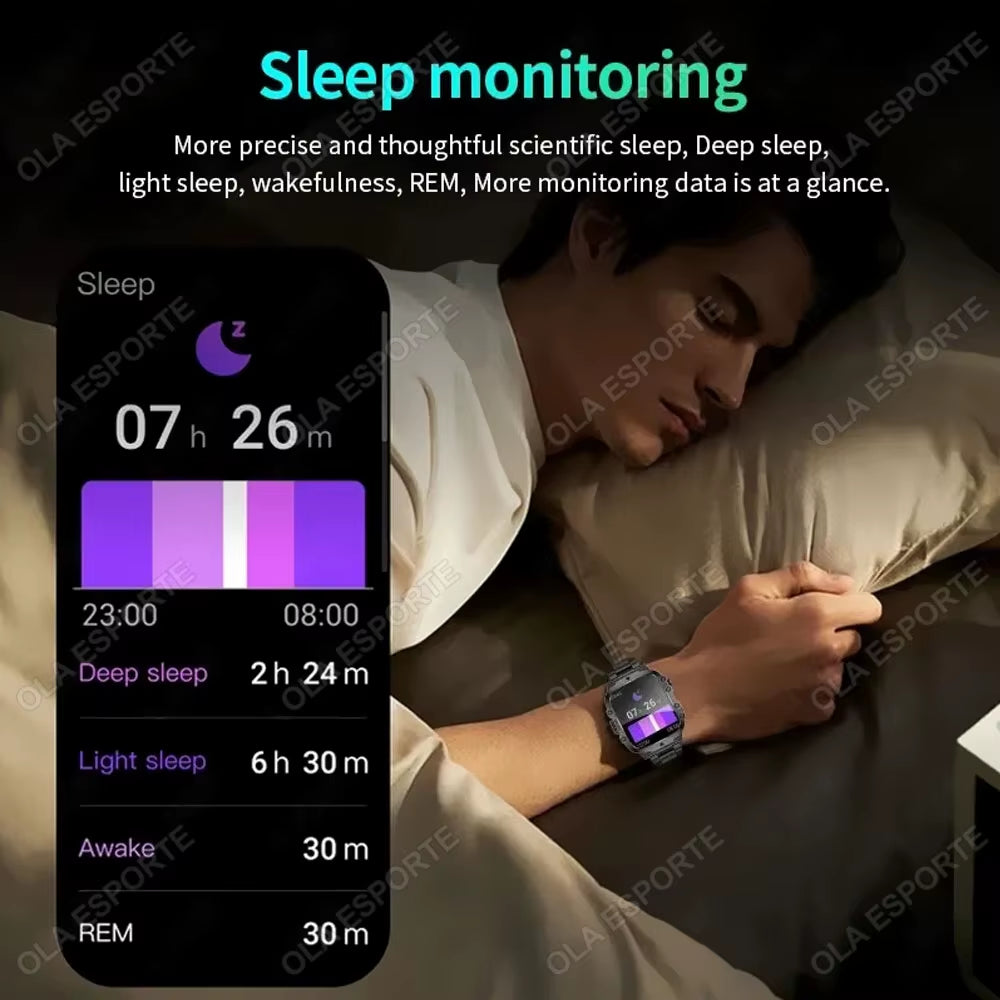 Men's Smartwatch with Bluetooth Calling, Fitness Tracking, and IP68 Waterproofing - Compatible with Android and iOS - 2025 Model
