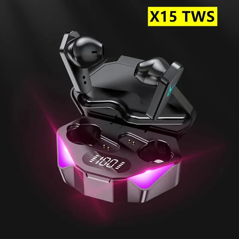 X15 TWS Gaming Earbuds - Wireless Bluetooth Headphones with Microphone, Enhanced Bass Audio, 9D Stereo Sound, Hi-Fi Headset for Gamers
