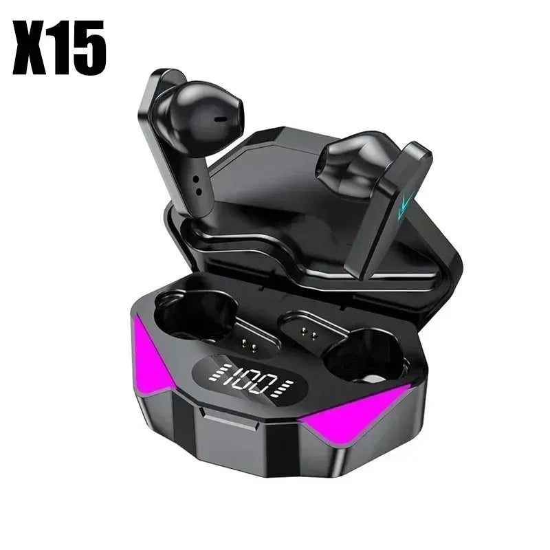 X15 TWS Gaming Earbuds - Wireless Bluetooth Headphones with Microphone, Enhanced Bass Audio, 9D Stereo Sound, Hi-Fi Headset for Gamers