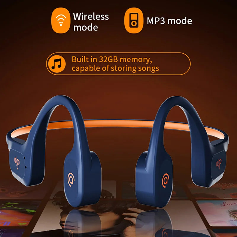 GS06 Swimming Earphone Professional Waterproof IP68 Wireless Open Wearable BT 5.4 32GB MP3 Sport Bone Conduction Headphone