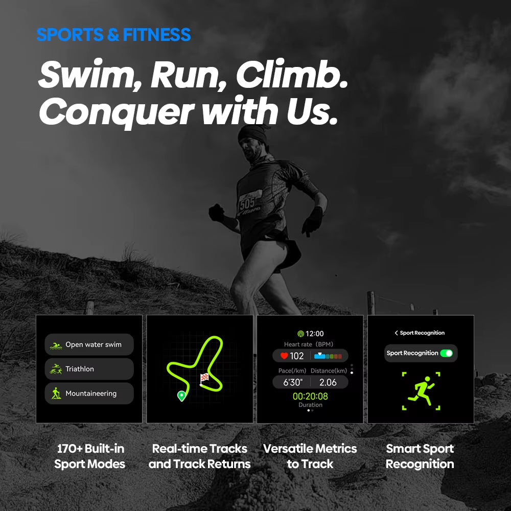 Zeblaze Stratos 2 Ultra GPS Smartwatch with Built-In Compass, Barometric Altimeter, Dual-Band GNSS, Voice Calling, and 10 ATM Water Resistance
